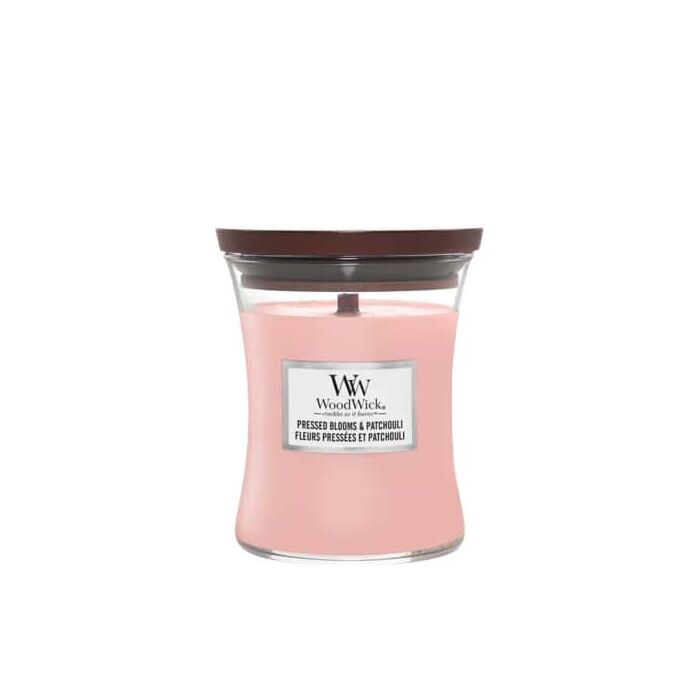 Woodwick - Pressed Blooms and Patchouli - Medium Jar